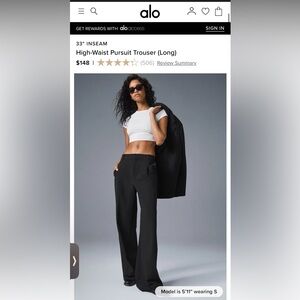 ALO High-Waist Pursuit Trouser (Long)